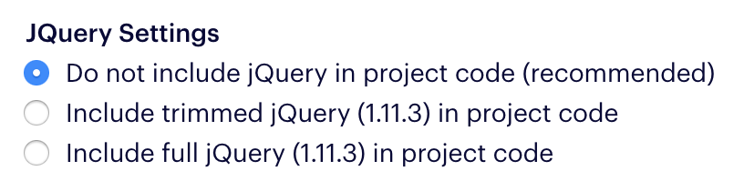 Disable jQuery if you don't need it